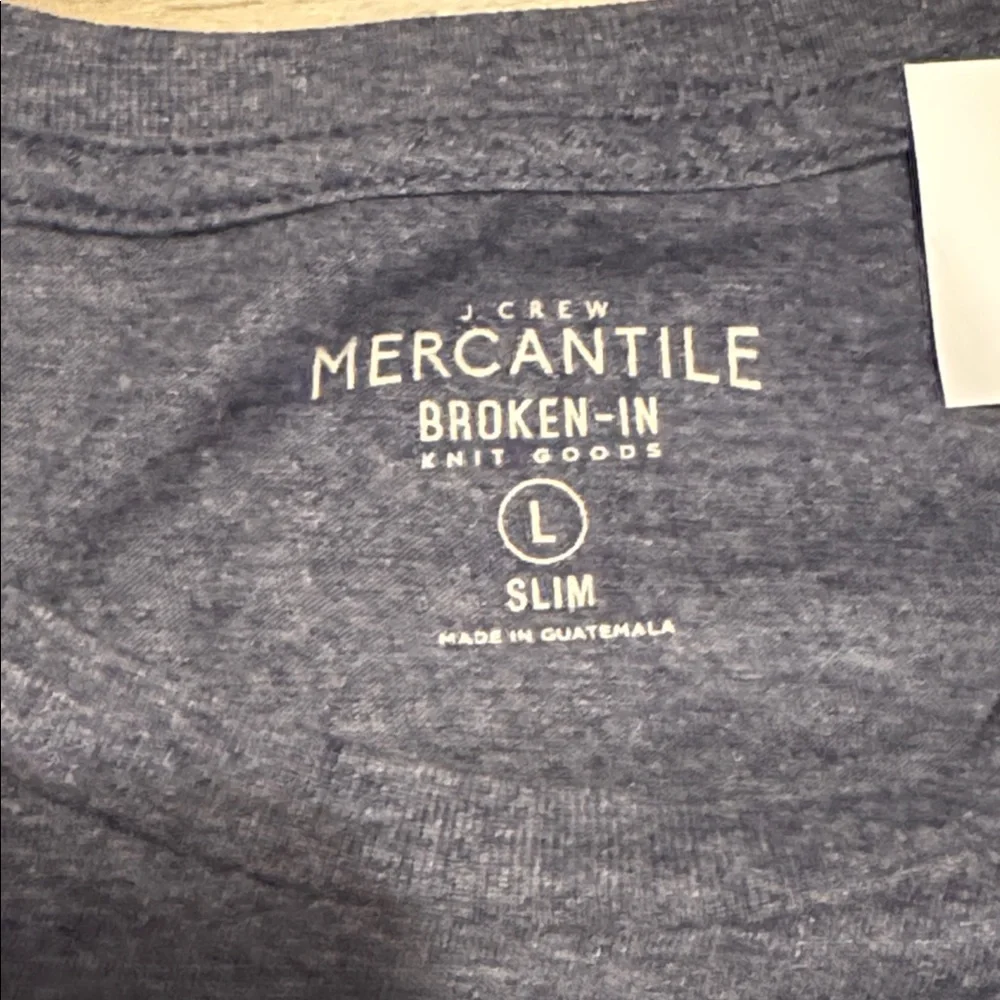 J. Crew shirt NWT‎ size Large Navy Heather T-Shirt sim fit lightweight
